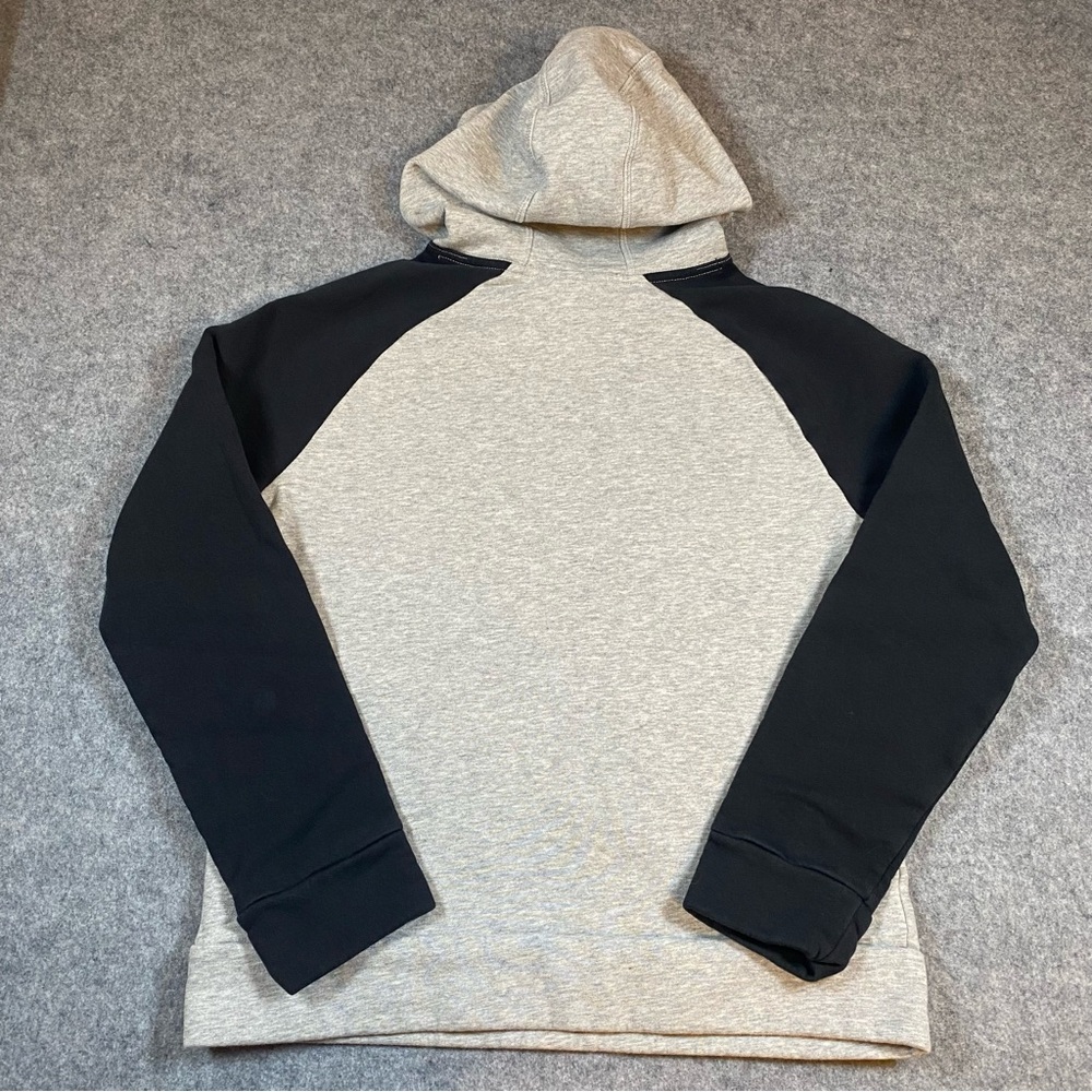 Adidas Embroidered Heathered Gray/Black Hoodie Sweatshirt Boys Size M (10-12) - Picture 9 of 11
